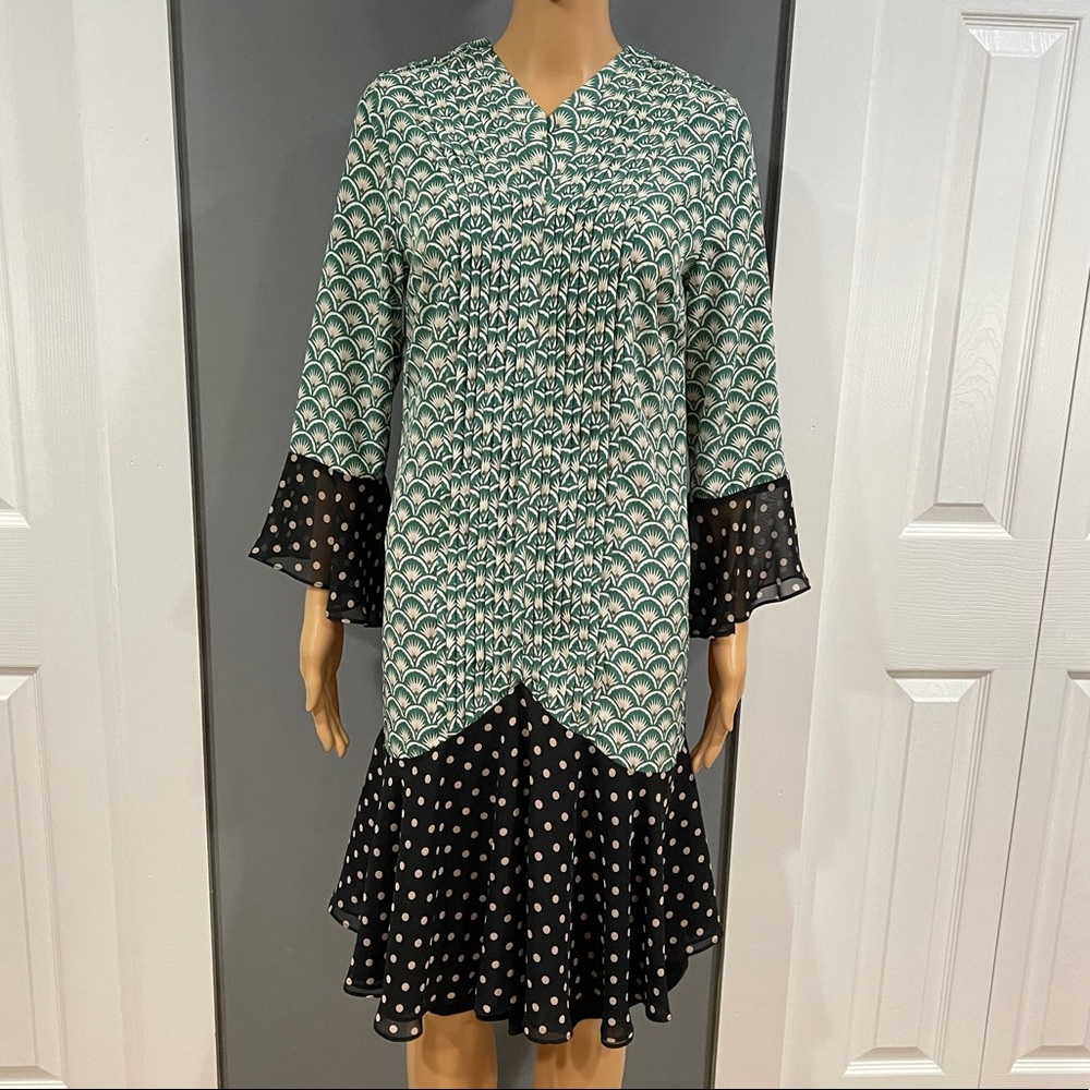 Steffen Schraut green dress and polka dot